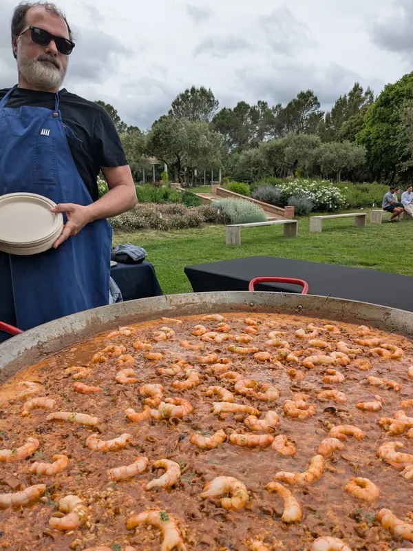 Paella de marisc amb gambes